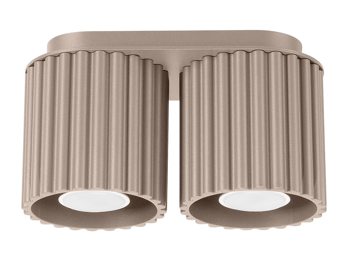 Lampa sufitowa minimalistyczny Aura, aluminium - 2 źródło - L.21 x H.12 cm - taupe 4366547 - obrazek 1