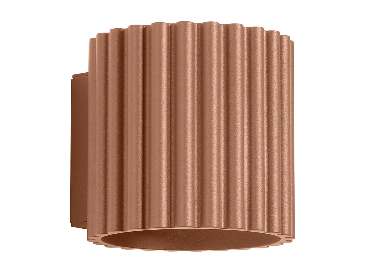 Lampa ścienna minimalistyczny Aura, aluminium – 1 źródło – L.10 x H.10 cm – mocca 4366556