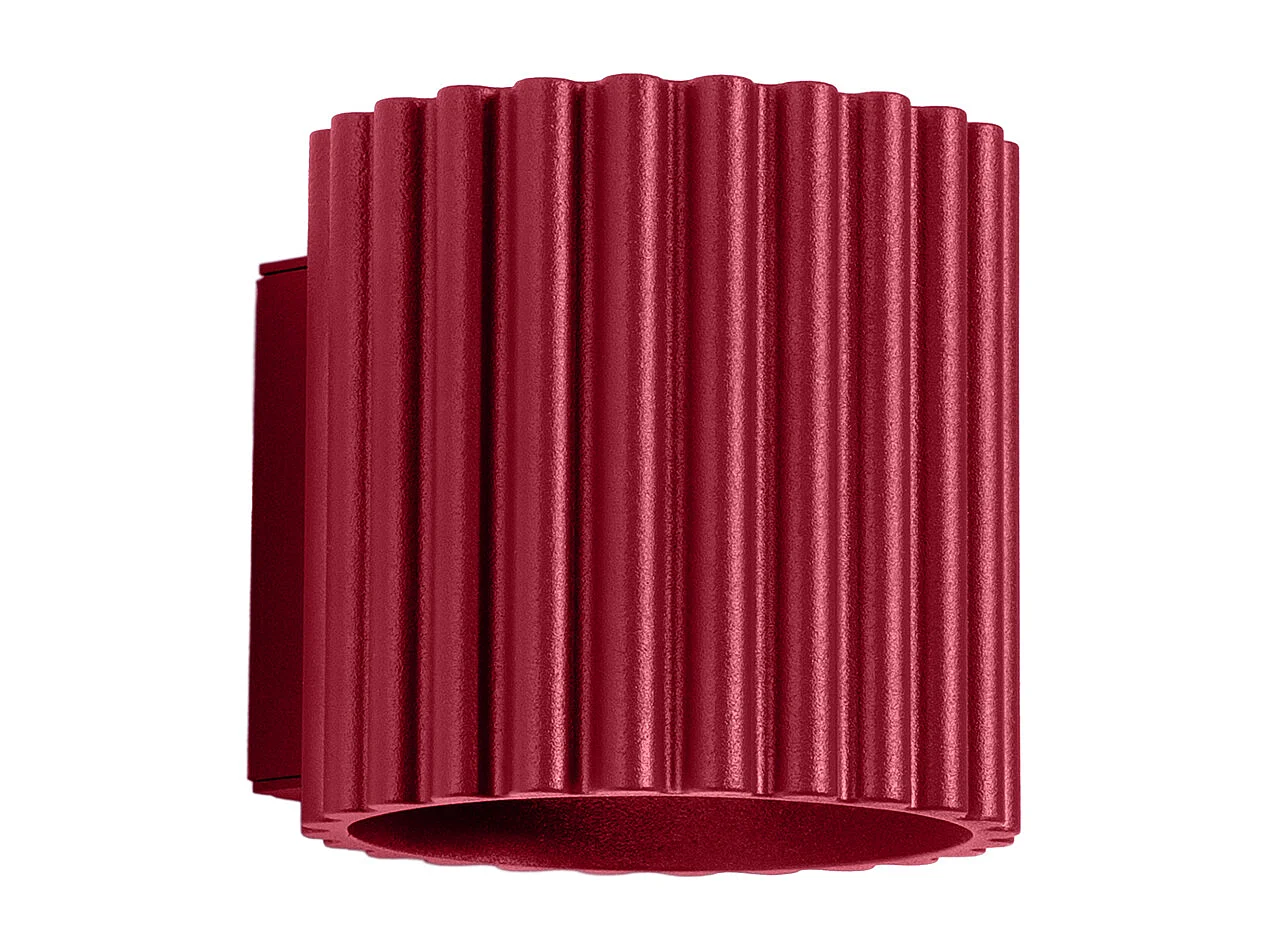 Lampa ścienna minimalistyczny Aura, aluminium - 1 źródło - L.10 x H.10 cm - burgund 4366557 - obrazek 1