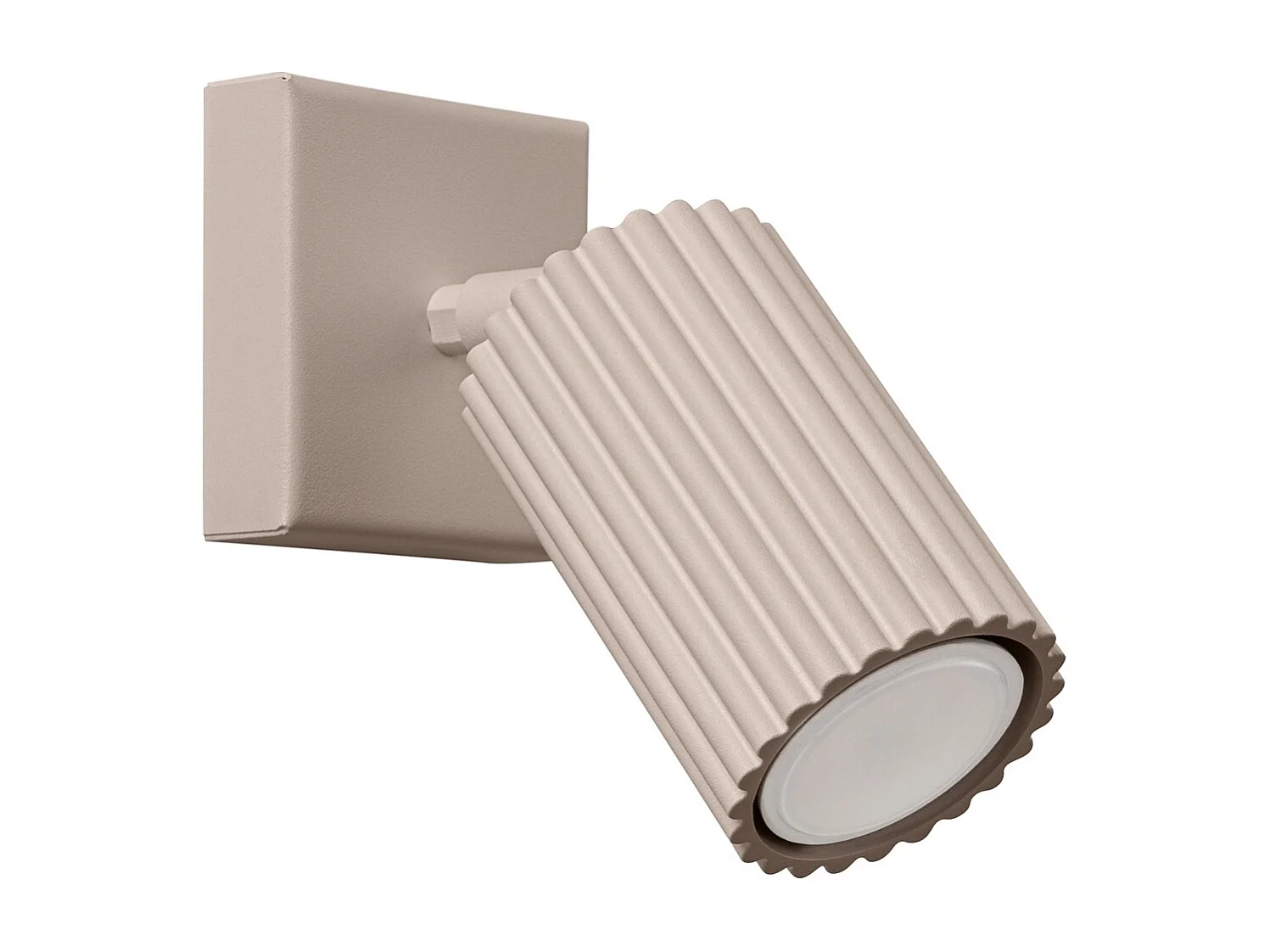 Lampa ścienna minimalistyczny Karbon, aluminium – 1 źródło – L.8 x H.16 cm – taupe 4366558