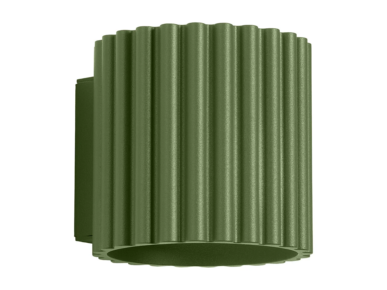 Lampa ścienna minimalistyczny Aura, aluminium - 1 źródło - L.10 x H.10 cm - zielony oliwkowy 4366567 - obrazek 1