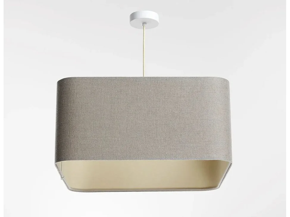 Lampa wisząca KWADRO LEN 001-40w20 jasna beżowa 3950482 - obrazek 1