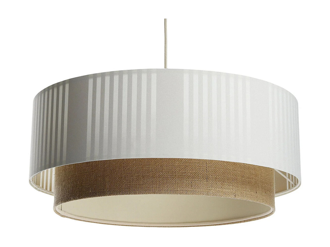 Lampa wisząca DUO LAMI LINE 70x28 biała/jutowa 3950531 - obrazek 1