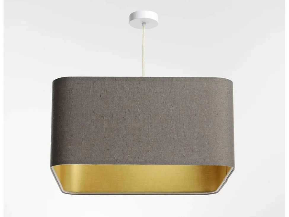 Lampa wisząca KWADRO LEN 002-40w20 beżowa/złota 3950667 - obrazek 1