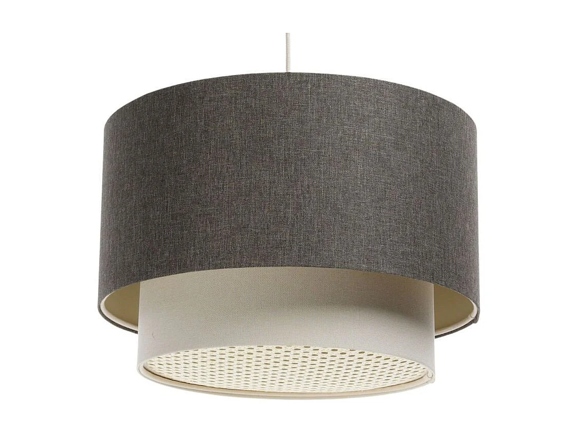 Lampa wisząca ERUTAN DOUBLE RATTAN 40 szara/kremowa 3950722