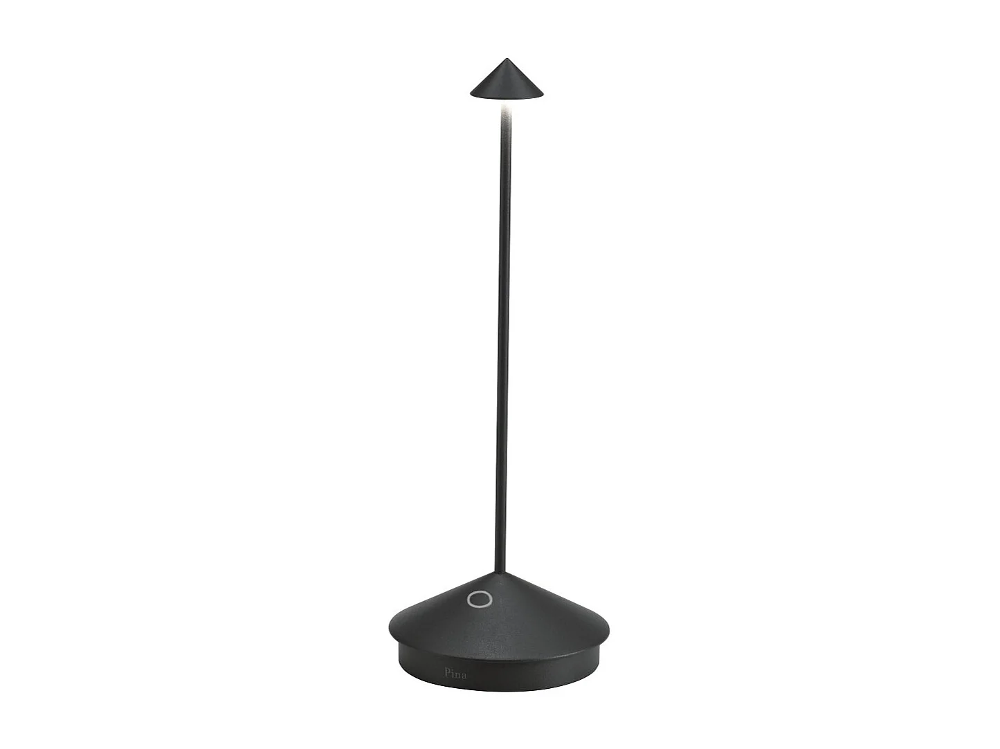 Lampa stołowa LED Pina Pro, matowa czerń, akumulatorowa i ściemnialna, bezprzewodowa, szafranowa 3001845 - obrazek 1