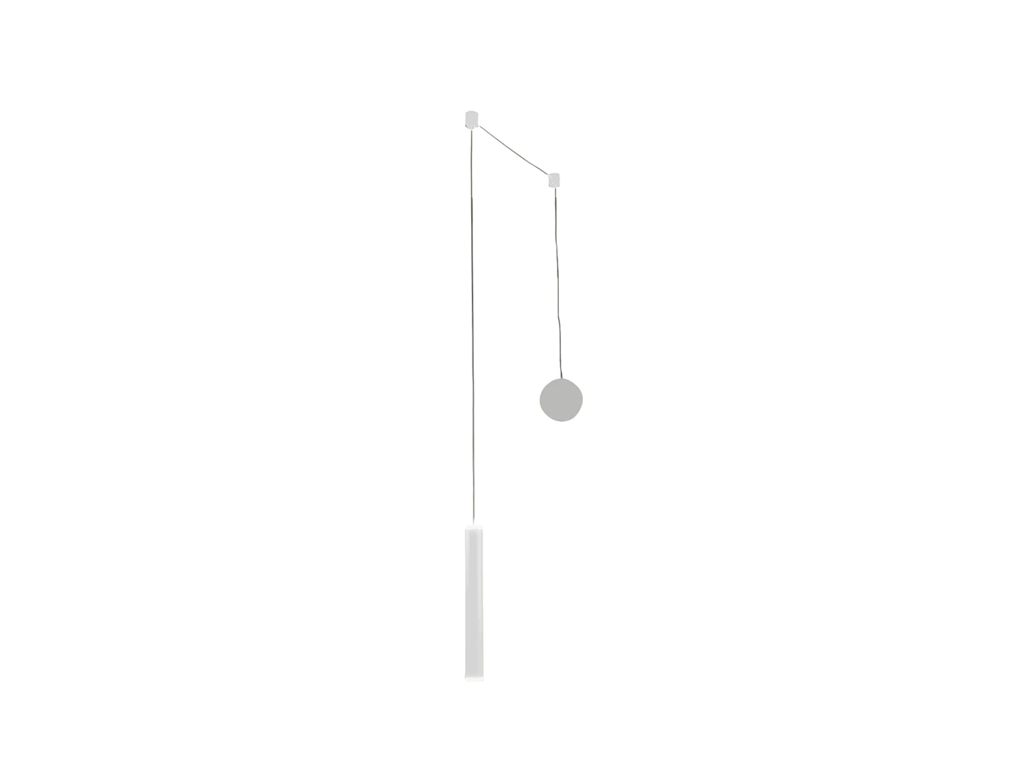 Lampa wisząca Prado w kolorze matowej bieli, zdecentralizowana - Fabas Luce - 6,5 W, ściemnialna dioda LED - montaż zdecentralizowany 4540045 - obrazek 1