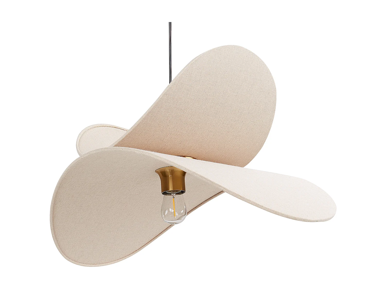 Lampa wisząca MASCOTA Len syntetyczny Beżowy 2939566 - obrazek 1