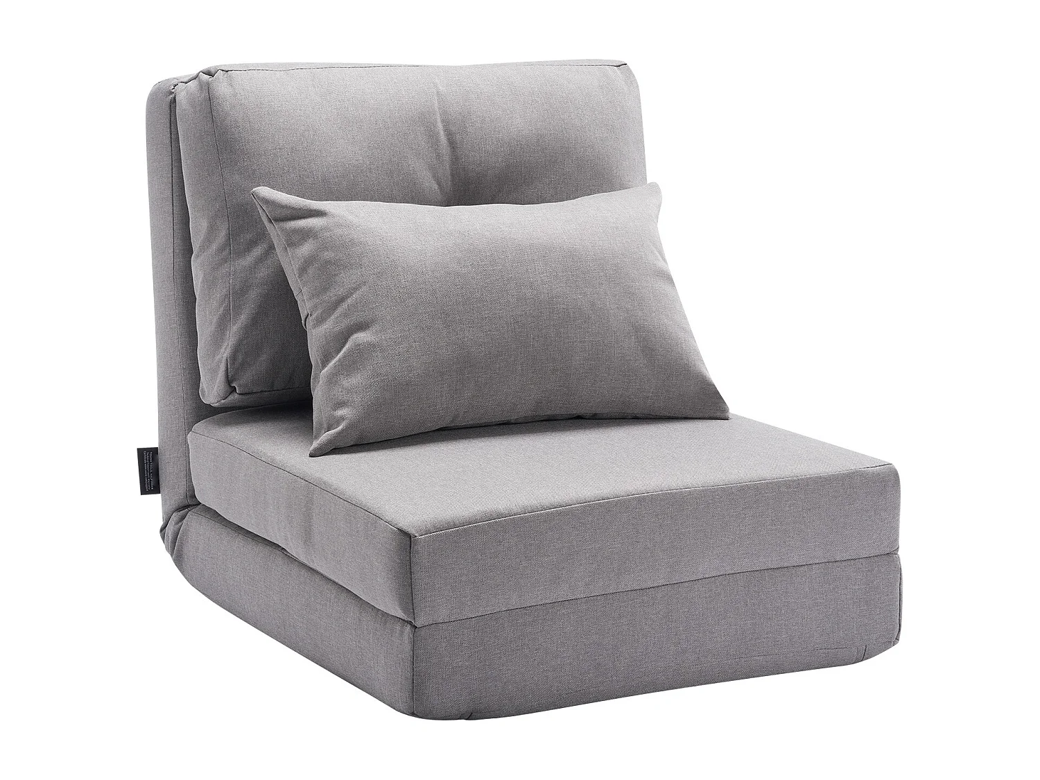 Krzesło Podłogowe SucceBuy Rozkładany Fotel Podłogowy z 5-Stopniową Regulacją, Tapicerowana Sofa Rozkładana z Regulowanym Oparciem, Metalową Ramą 4193974 - obrazek 1