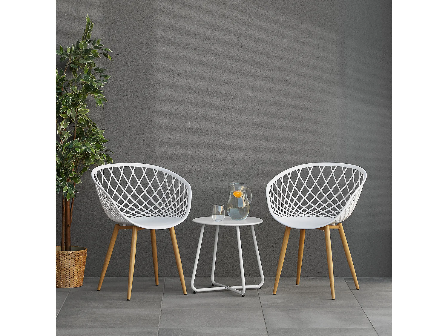 Krzesło ogrodowe 62x80x57 cm białe 4627226 - obrazek 1