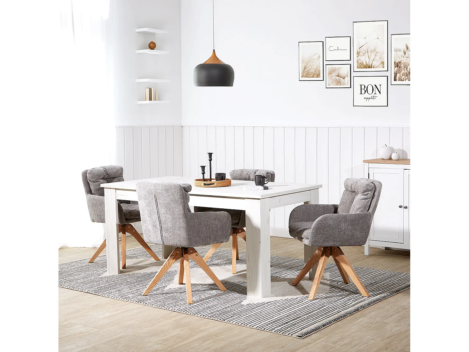 Krzesło jadalniane 58,5x84x60 cm Szare krzesło Eames 4627424