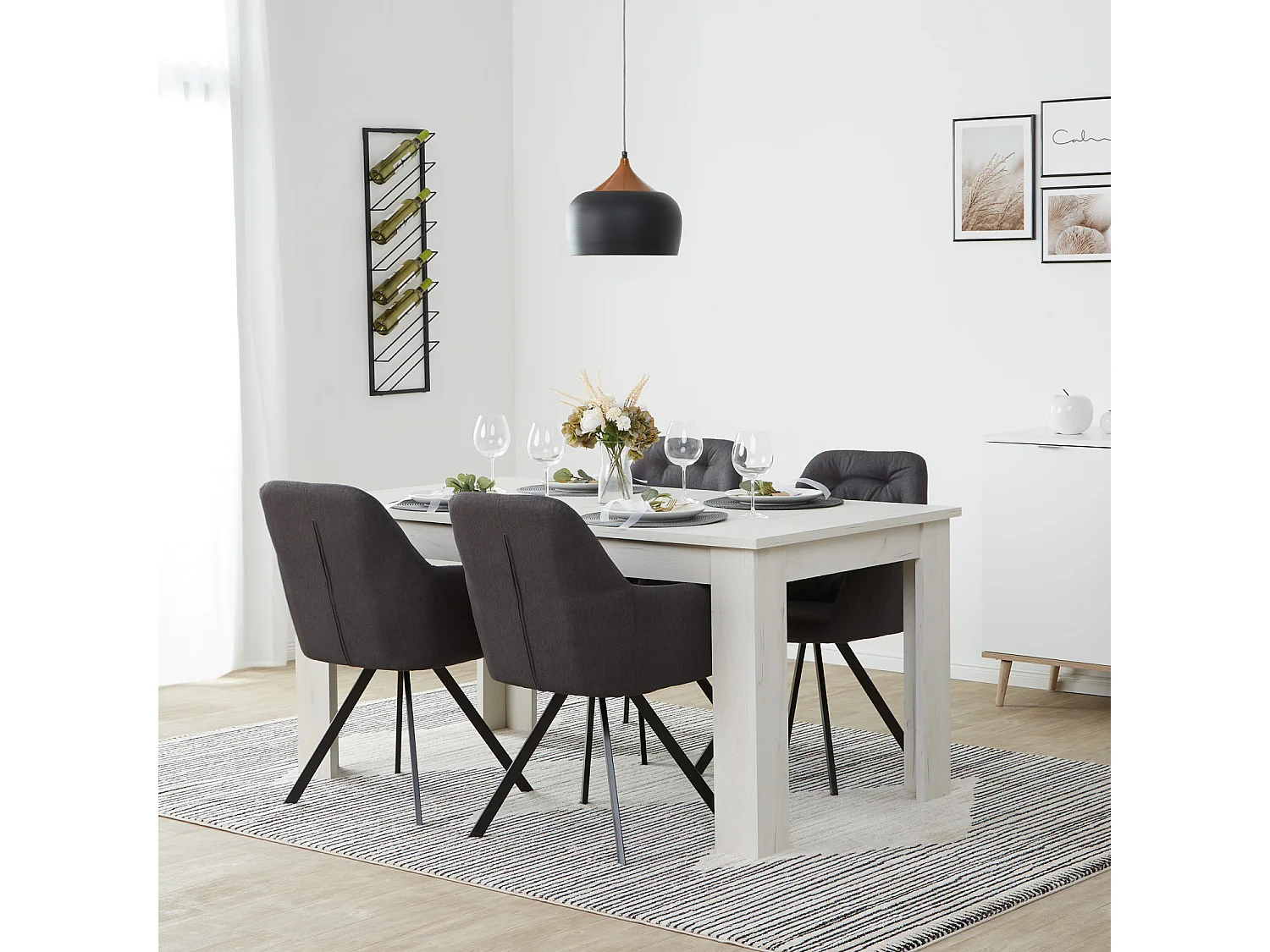 Krzesło jadalniane 59x88x57 cm antracyt eames 4627422