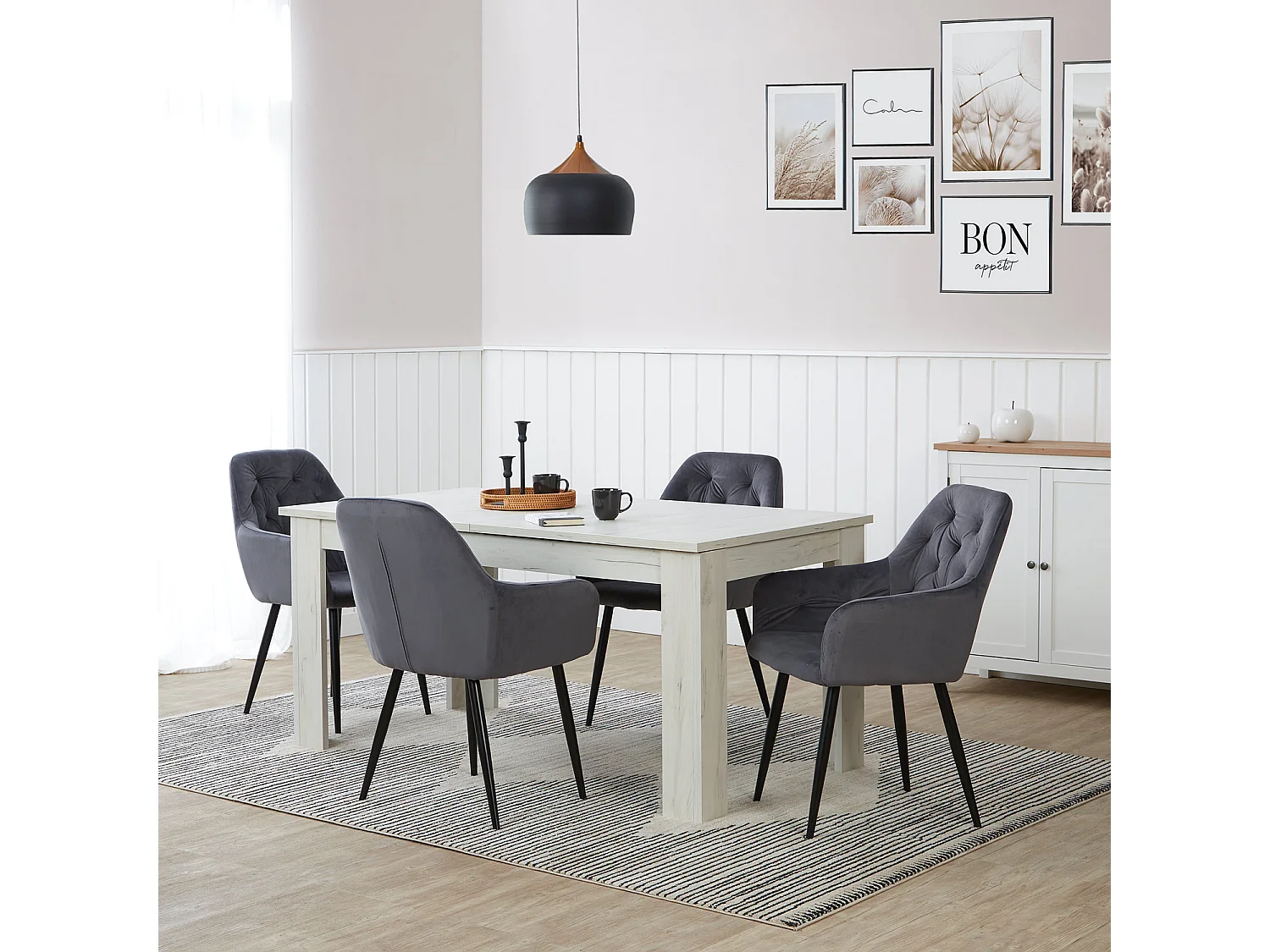 Krzesło jadalniane 59x89x62,5 cm szare Eames 4627476