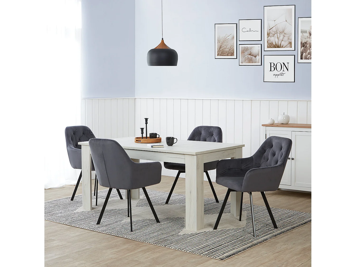 Krzesło jadalniane 59×87,5×65 cm szare Eames 4627495
