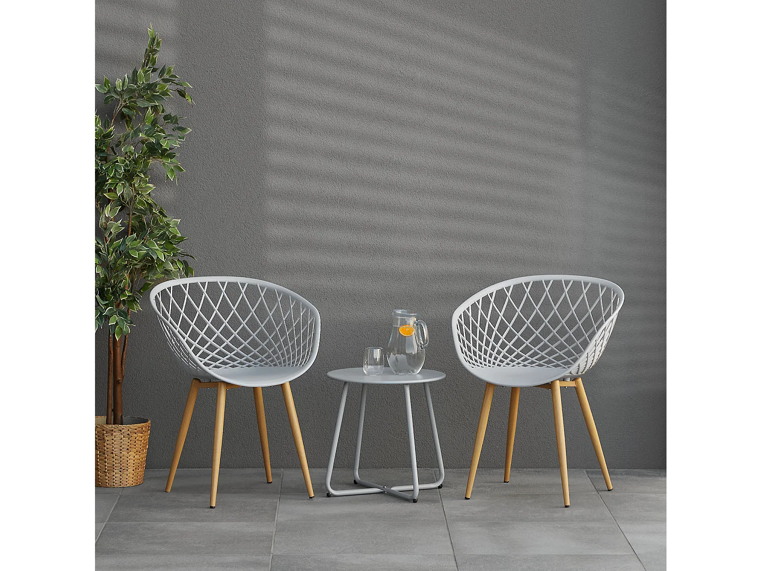 Krzesło ogrodowe 62x80x57 cm szare 4631189 - obrazek 1