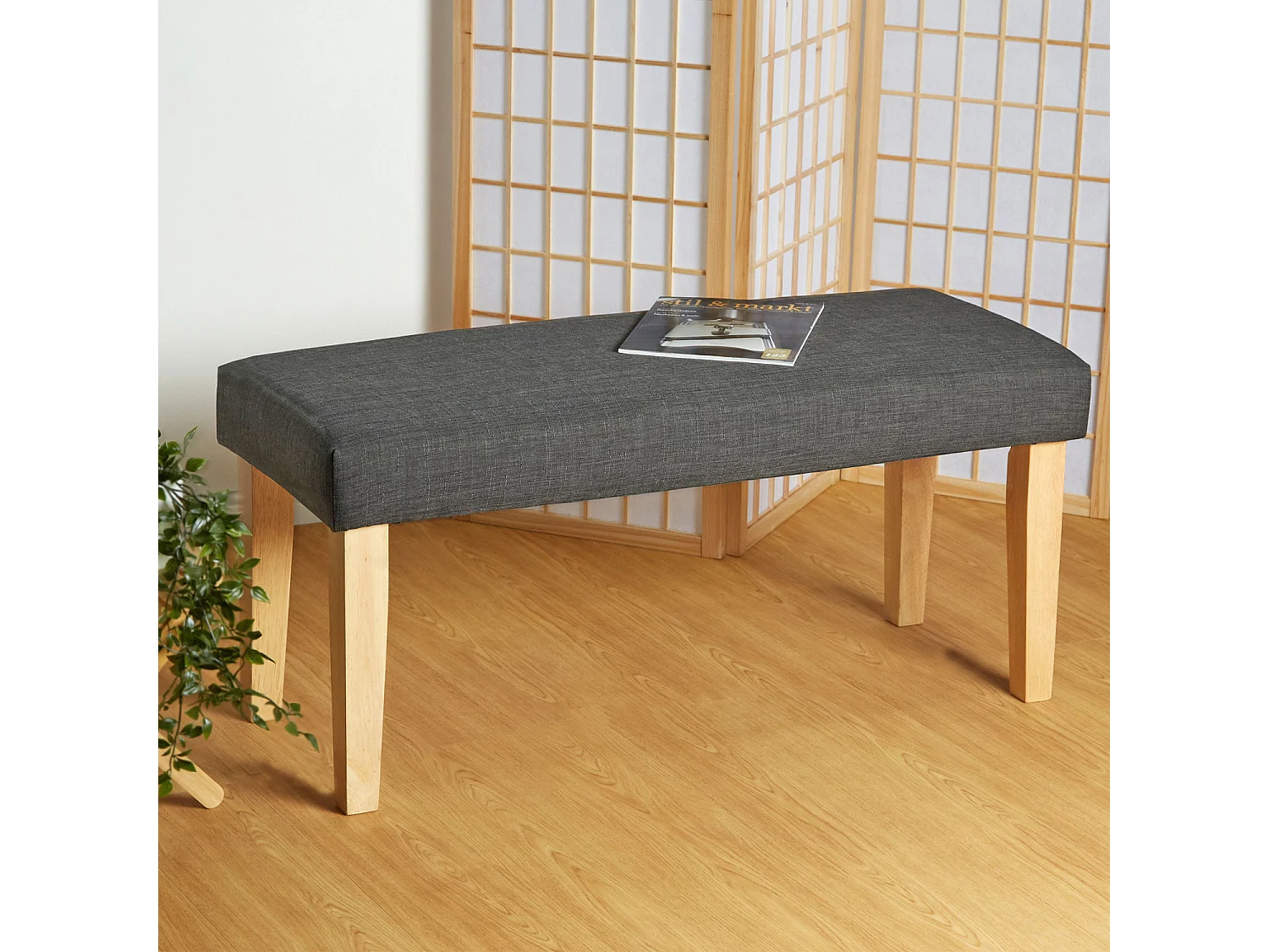 Ławka 103x41x47 cm ciemnoszara 4631202