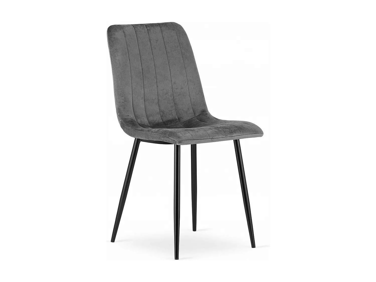 Krzesło Valora JEWA Dark Gray Velvet z czarnymi nogami x1 4700827 - obrazek 1