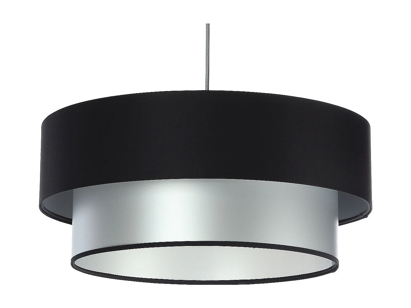 Lampa wisząca DOUBLE BLACK 50 srebrna/czarna 4169014 - obrazek 1