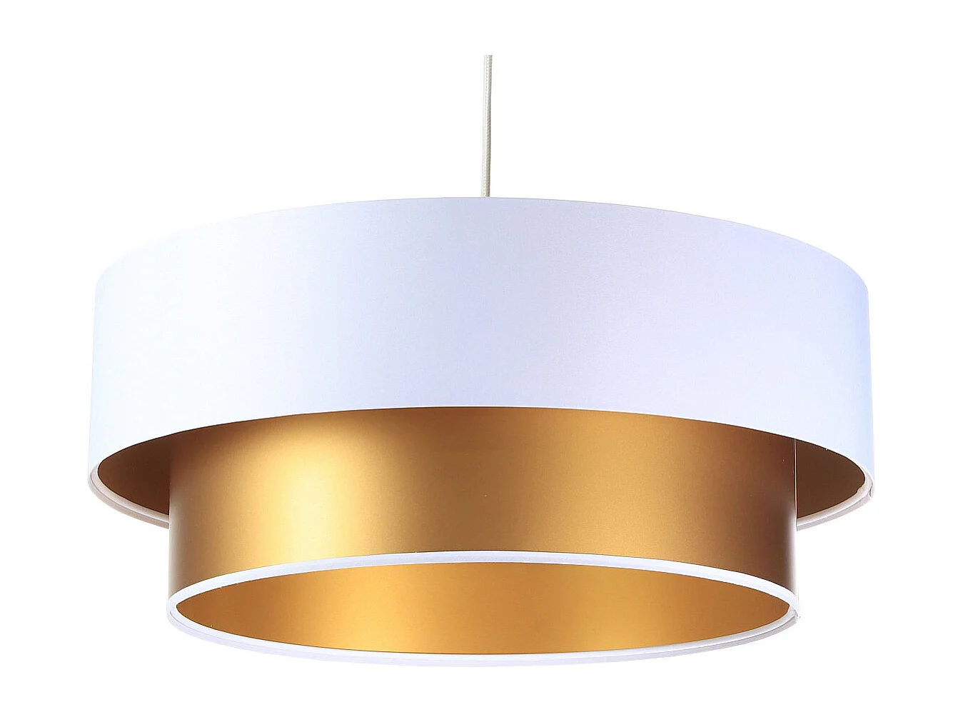 Lampa wisząca DOUBLE WHITE 60 biała/złota 4169024 - obrazek 1