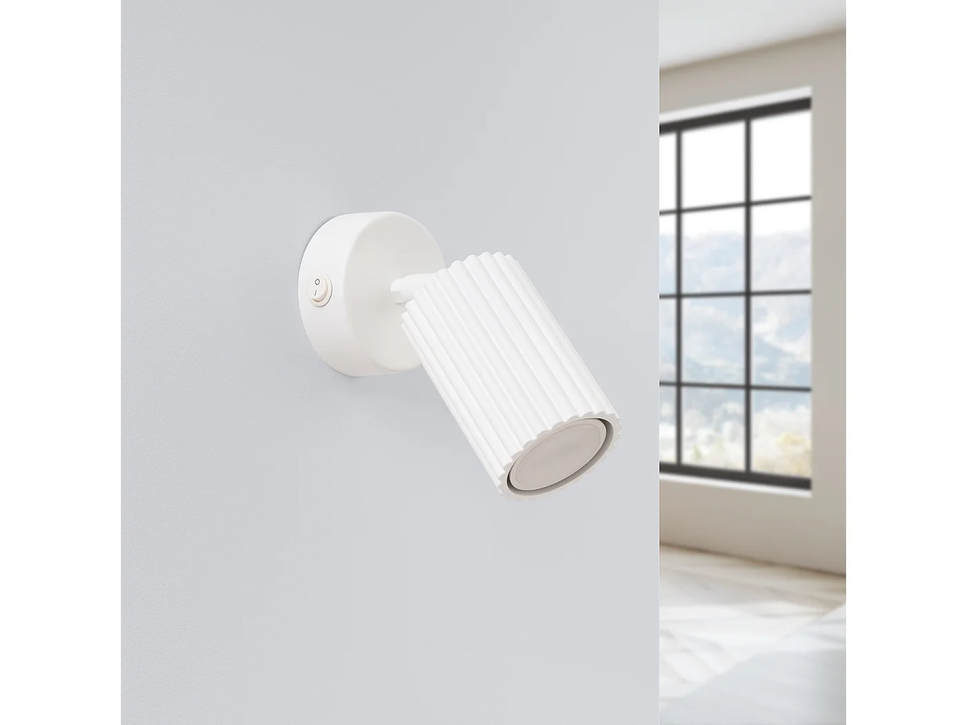 Lampa ścienna minimalistyczny Gloow, aluminium - 1 źródło światła 4000K - L.8 x H.16 cm - biały 4751191 - obrazek 1