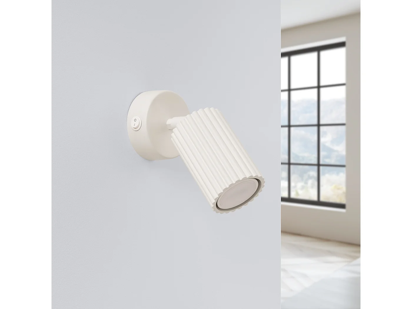 Lampa ścienna minimalistyczny Gloow, aluminium - 1 źródło światła 4000K - L.8 x H.16 cm - beżowy 4751200 - obrazek 1