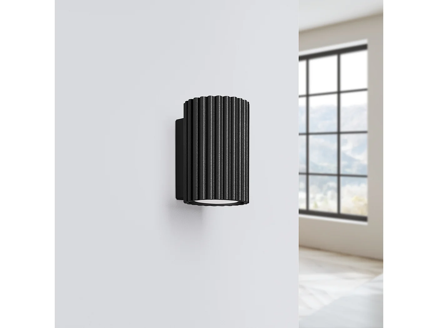 Lampa ścienna minimalistyczny Gloow, aluminium - 1 źródło światła 4000K - L.6.5 x H.10 cm - czarny 4751207 - obrazek 1