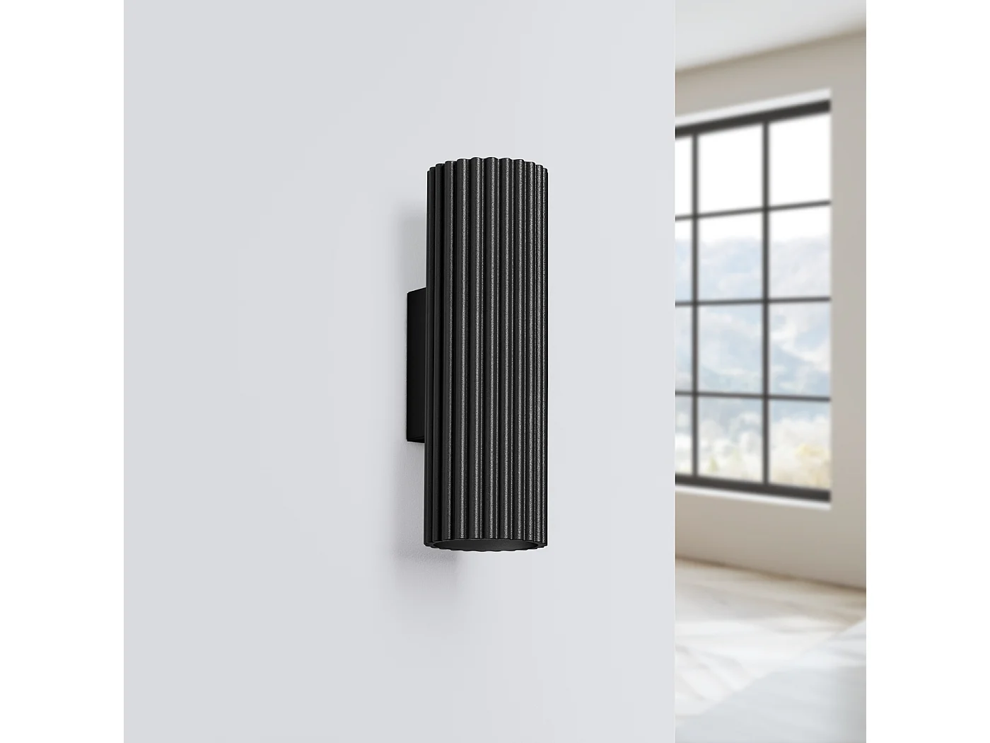 Lampa ścienna minimalistyczny Gloow, aluminium - 2 źródło światła 4000K - L.6.5 x H.20 cm - czarny 4751209 - obrazek 1