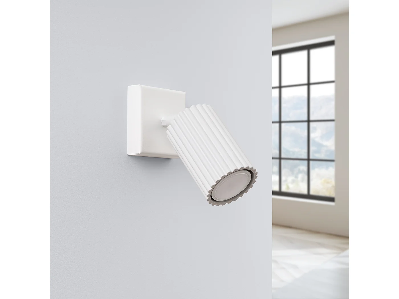Lampa ścienna minimalistyczny Gloow, aluminium - 1 źródło światła 4000K - L.8 x H.8 cm - biały 4751216 - obrazek 1