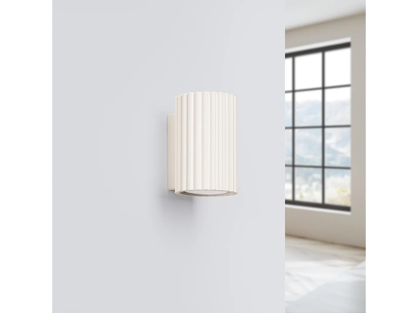 Lampa ścienna minimalistyczny Gloow, aluminium - 1 źródło światła 4000K - L.6.5 x H.10 cm - beżowy 4751258 - obrazek 1