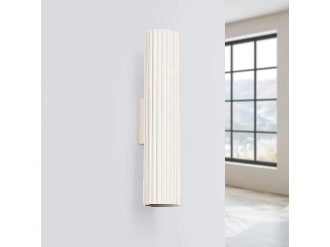 Lampa ścienna minimalistyczny Gloow, aluminium - 2 źródło światła 4000K - L.6.5 x H.30 cm - beżowy 4751267 - obrazek 1