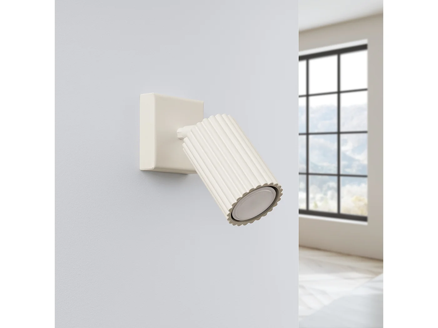 Lampa ścienna minimalistyczny Gloow, aluminium - 1 źródło światła 4000K - L.8 x H.8 cm - beżowy 4751284 - obrazek 1