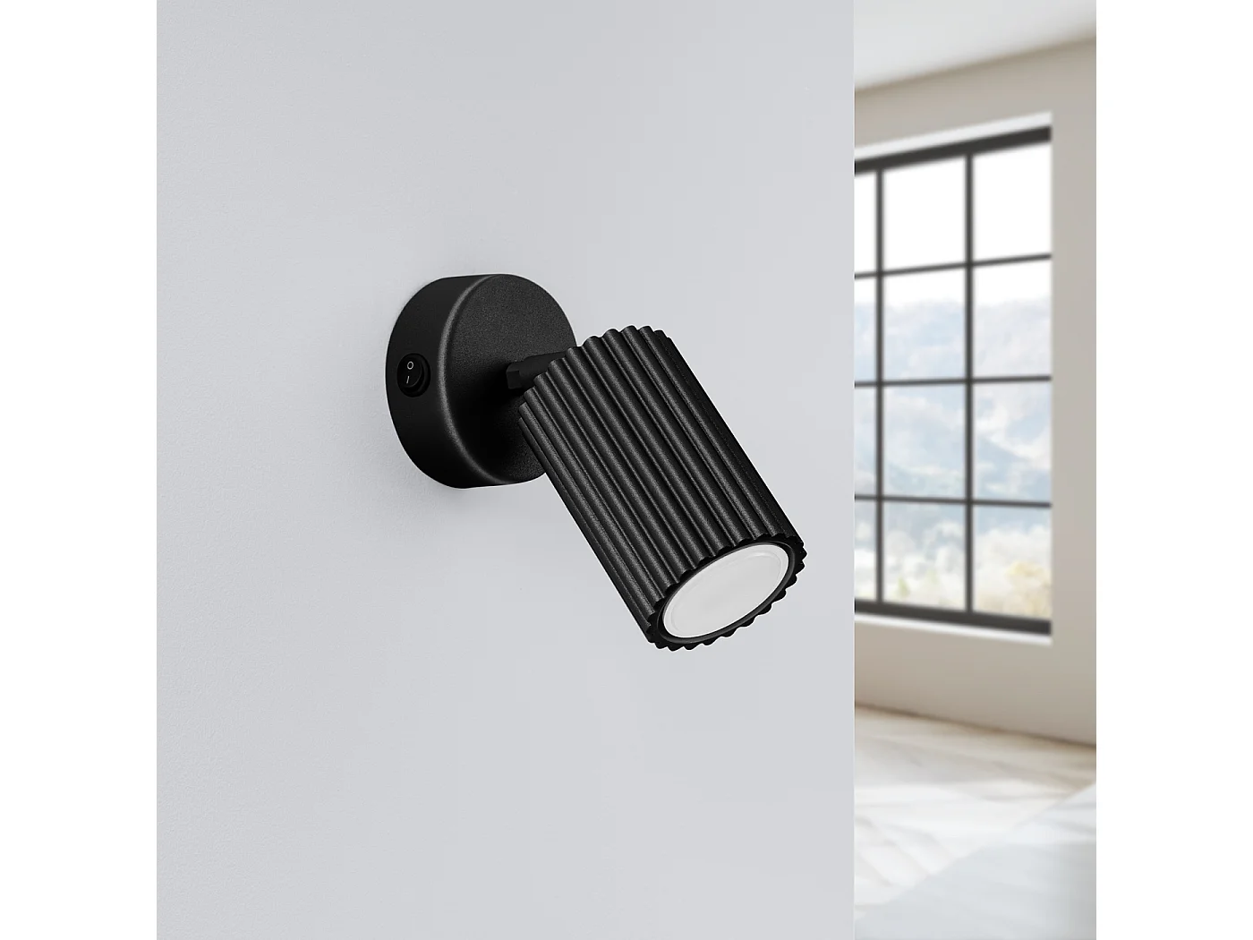 Lampa ścienna minimalistyczny Gloow, aluminium - 1 źródło światła 4000K - L.8 x H.16 cm - czarny 4751282 - obrazek 1