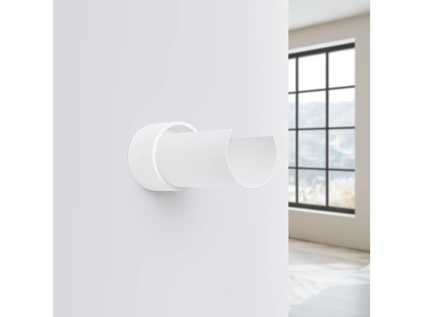 Lampa ścienna minimalistyczny Torow, stal - 1 źródło światła 4000K - L.10 x H.21 cm - biały 4751330 - obrazek 1