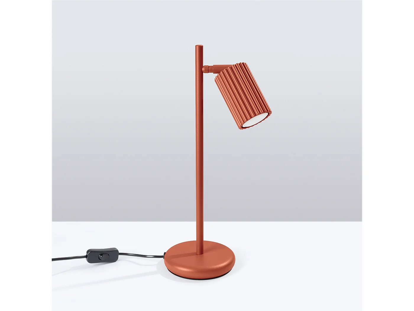 Lampa biurkowa minimalistyczny Gloow, aluminium - 1 źródło światła 4000K - L.14.5 x H.43 cm - ochra czerwona 4751337 - obrazek 1
