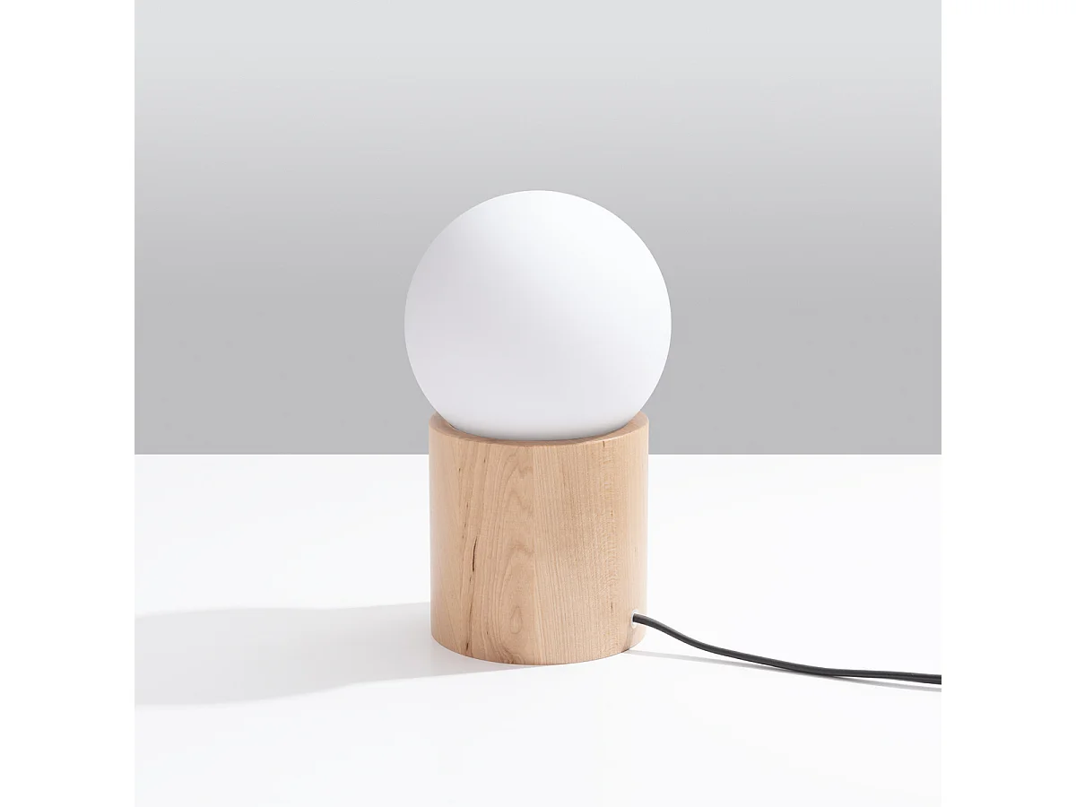 Lampy biurkowe nowoczesny Lust, drewno - 1 źródło światła 4000K - L.12 x H.21 cm - naturalne drewno 4751341 - obrazek 1