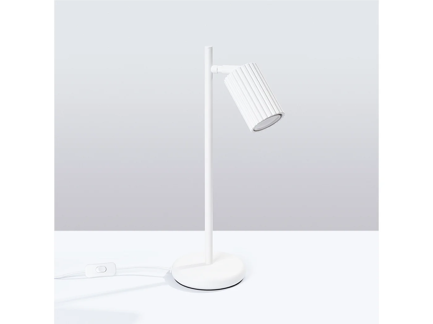 Lampa biurkowa minimalistyczny Gloow, aluminium – 1 źródło światła 4000K – L.14.5 x H.43 cm – biały 4751342