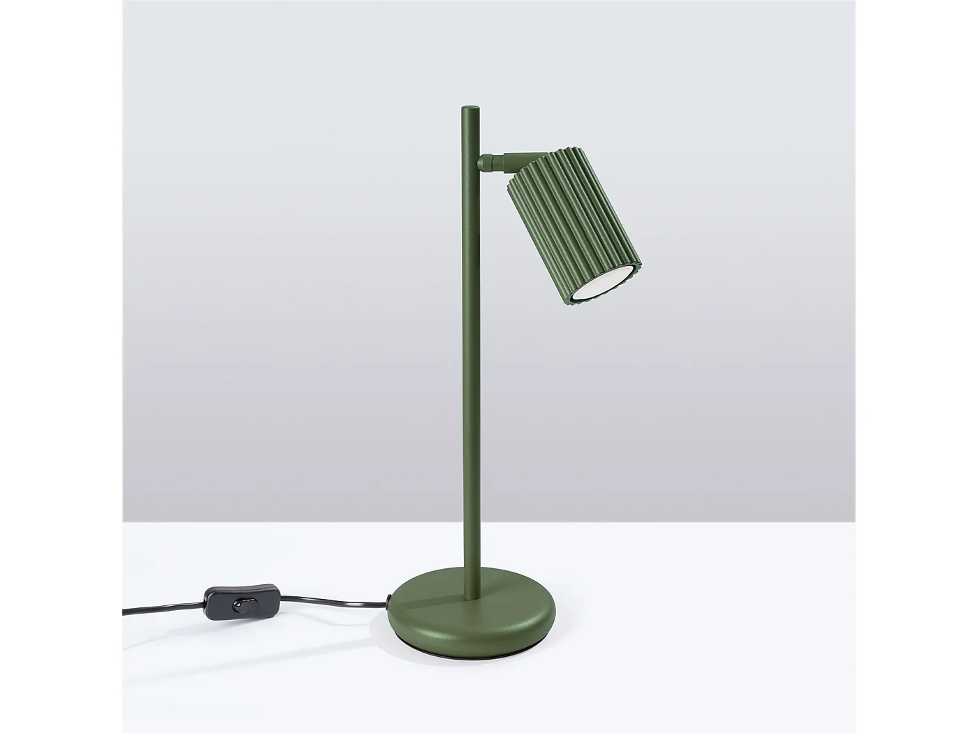 Lampa biurkowa minimalistyczny Gloow, aluminium – 1 źródło światła 4000K – L.14.5 x H.43 cm – zielony oliwkowy 4751340