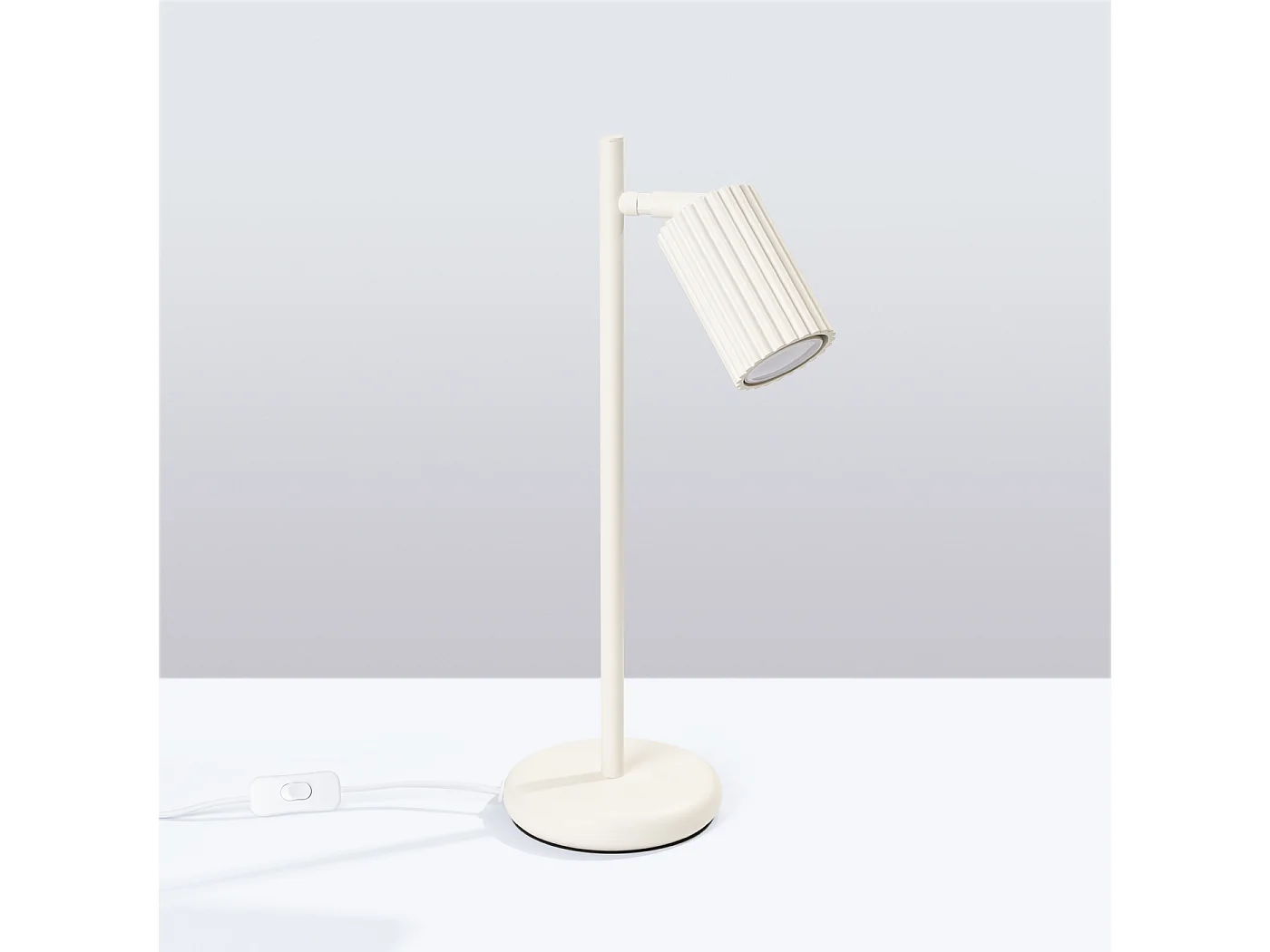 Lampa biurkowa minimalistyczny Gloow, aluminium - 1 źródło światła 4000K - L.14.5 x H.43 cm - beżowy 4751350 - obrazek 1