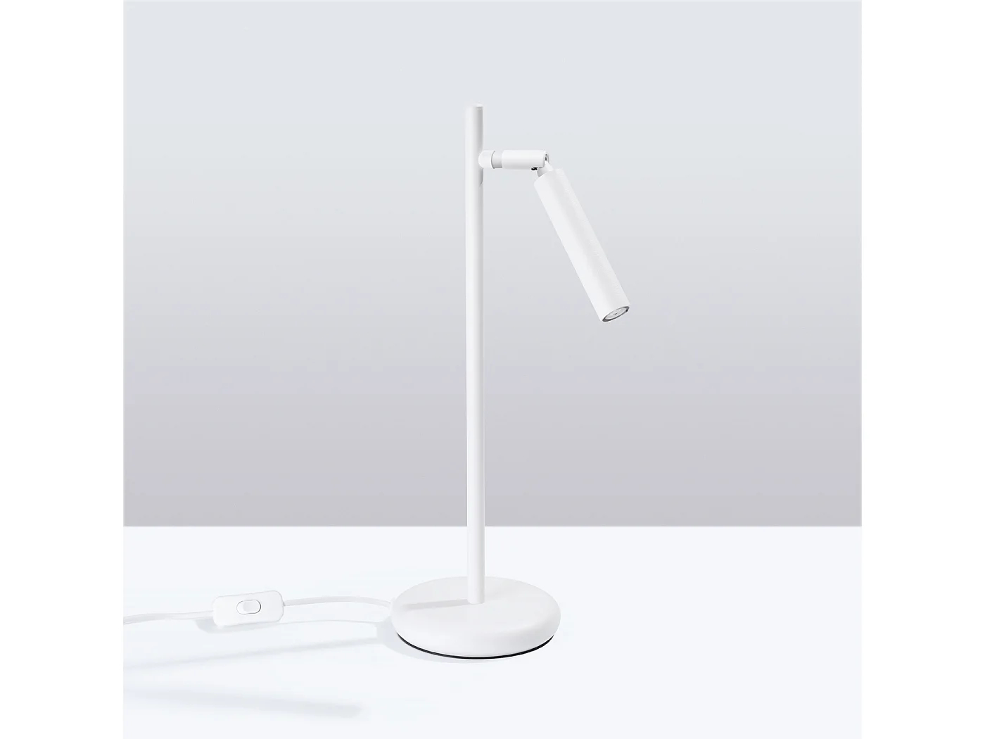 Lampa biurkowa nowoczesny Brill, stal - 1 źródło światła 4000K - L.14 x H.43 cm - biały 4751352 - obrazek 1