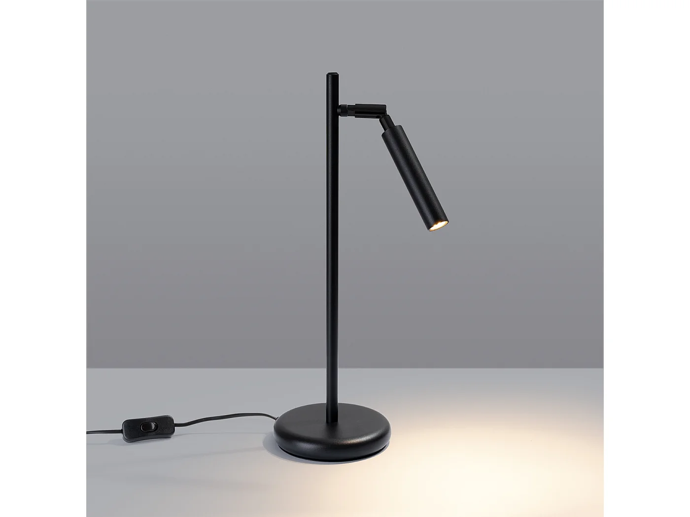 Lampa biurkowa nowoczesny Brill, stal - 1 źródło światła 3000K - L.14 x H.43 cm - czarny 4751354 - obrazek 1