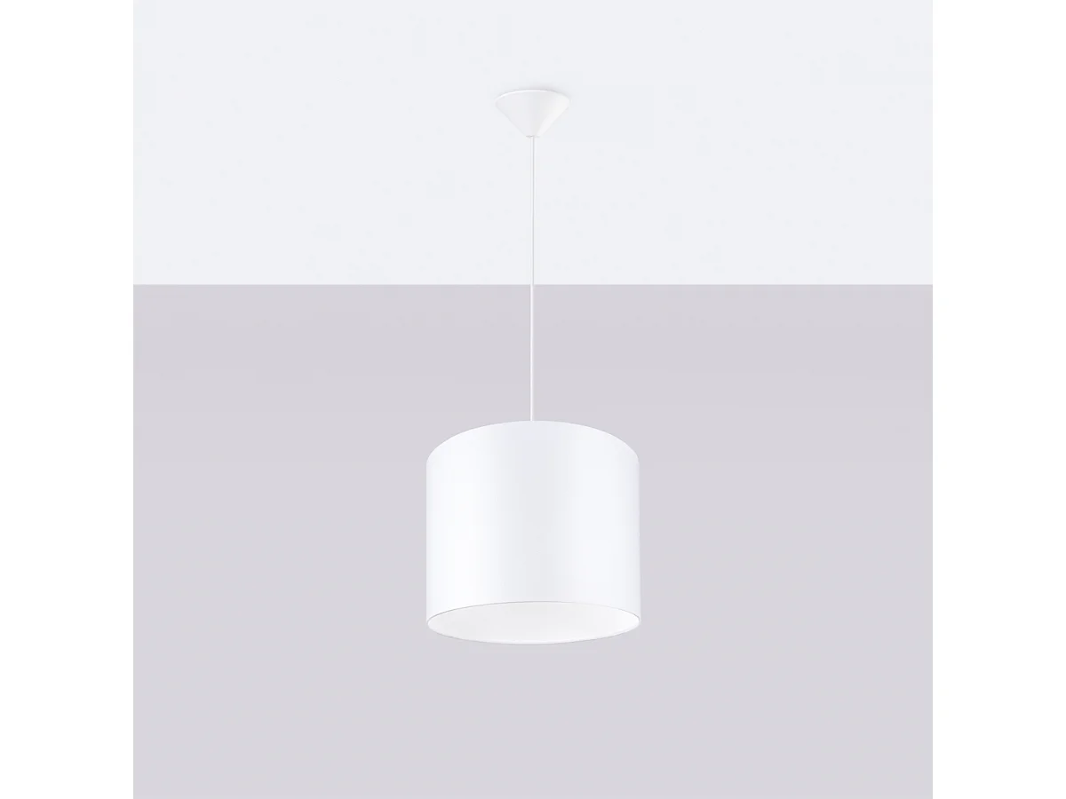 Lampy wiszące minimalistyczny Gloxo, tkanina/PCV - 1 źródło światła 4000K - L.30 x H.88 cm - biały 4751379 - obrazek 1