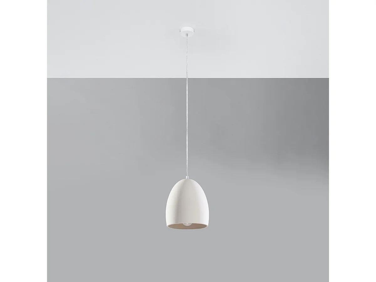 Lampy wiszące nowoczesny Darow, ceramika - 1 źródło światła 4000K - L.30 x H.122 cm - biały 4751400 - obrazek 1