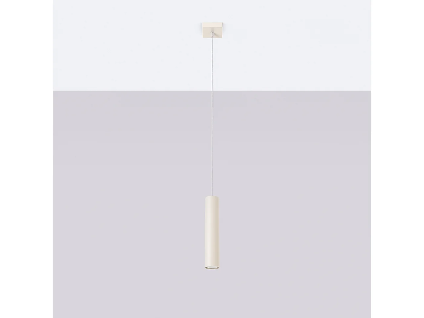 Lampa wisząca loft Toris, stal - 1 źródło światła 4000K - L.8 x H.118 cm - beżowy 4751429 - obrazek 1