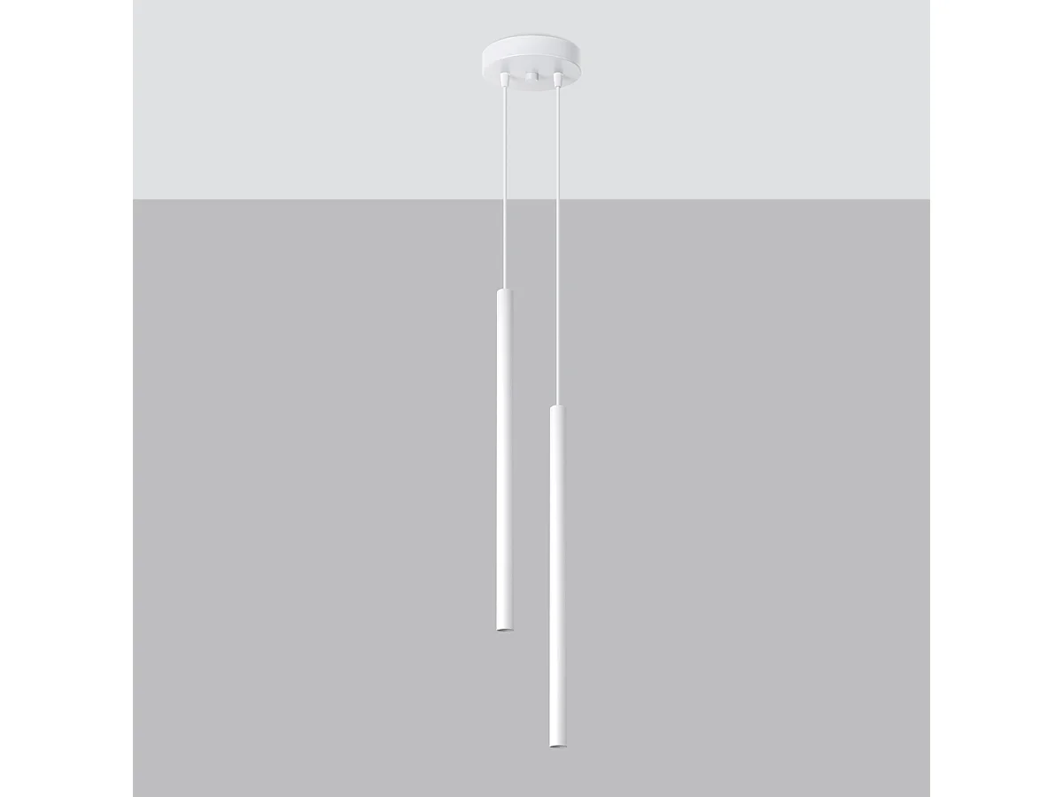 Lampy wiszące nowoczesny Brill, stal - 2 źródło światła 4000K - L.15 x H.118 cm - biały 4751446 - obrazek 1