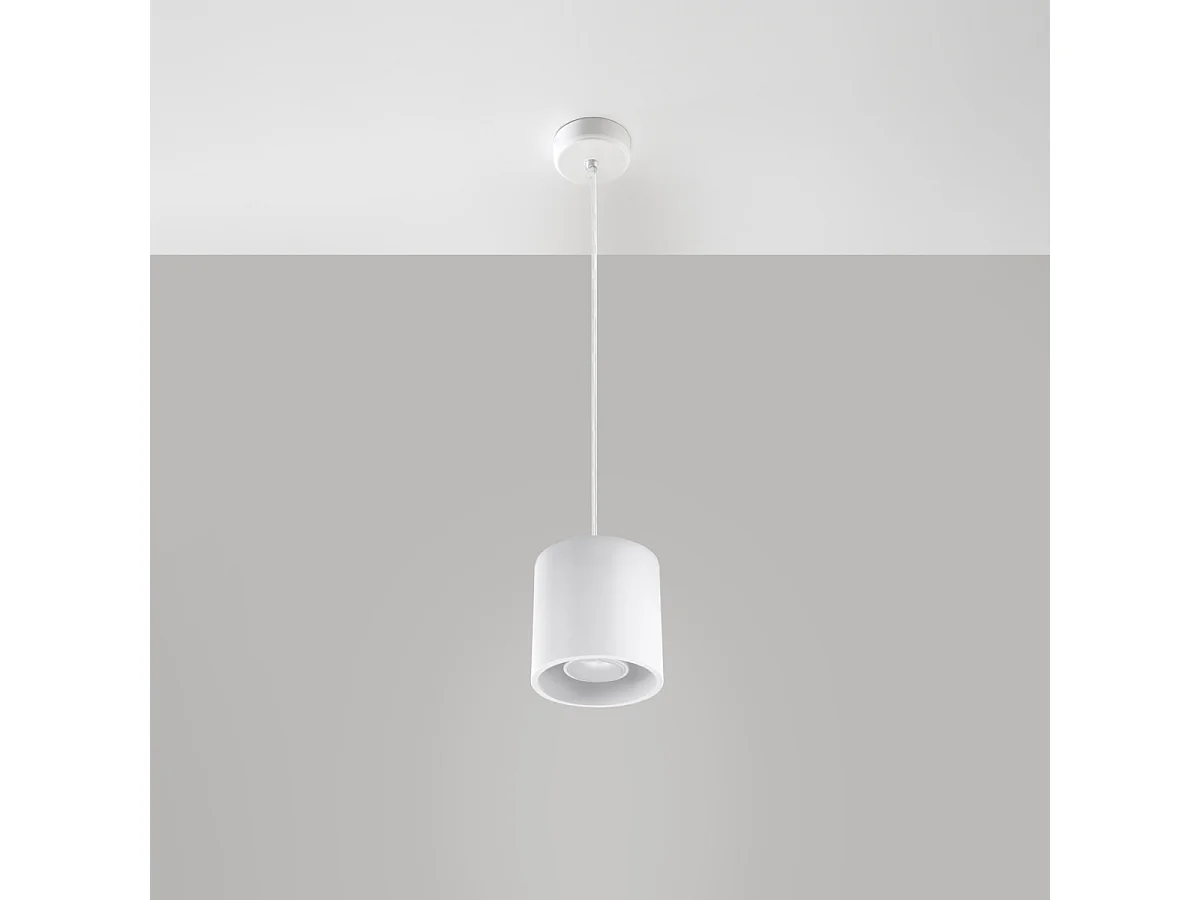 Lampy wiszące nowoczesny Celeris, aluminium - 1 źródło światła 4000K - L.10 x H.110 cm - biały 4751461 - obrazek 1