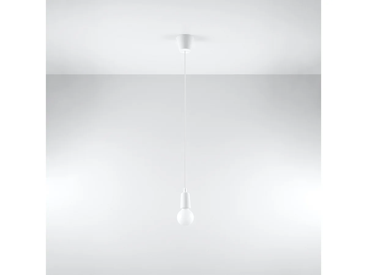 Lampy wiszące nowoczesny Astis, PVC - 1 źródło światła 4000K - L.9 x H.90 cm - biały 4751469 - obrazek 1
