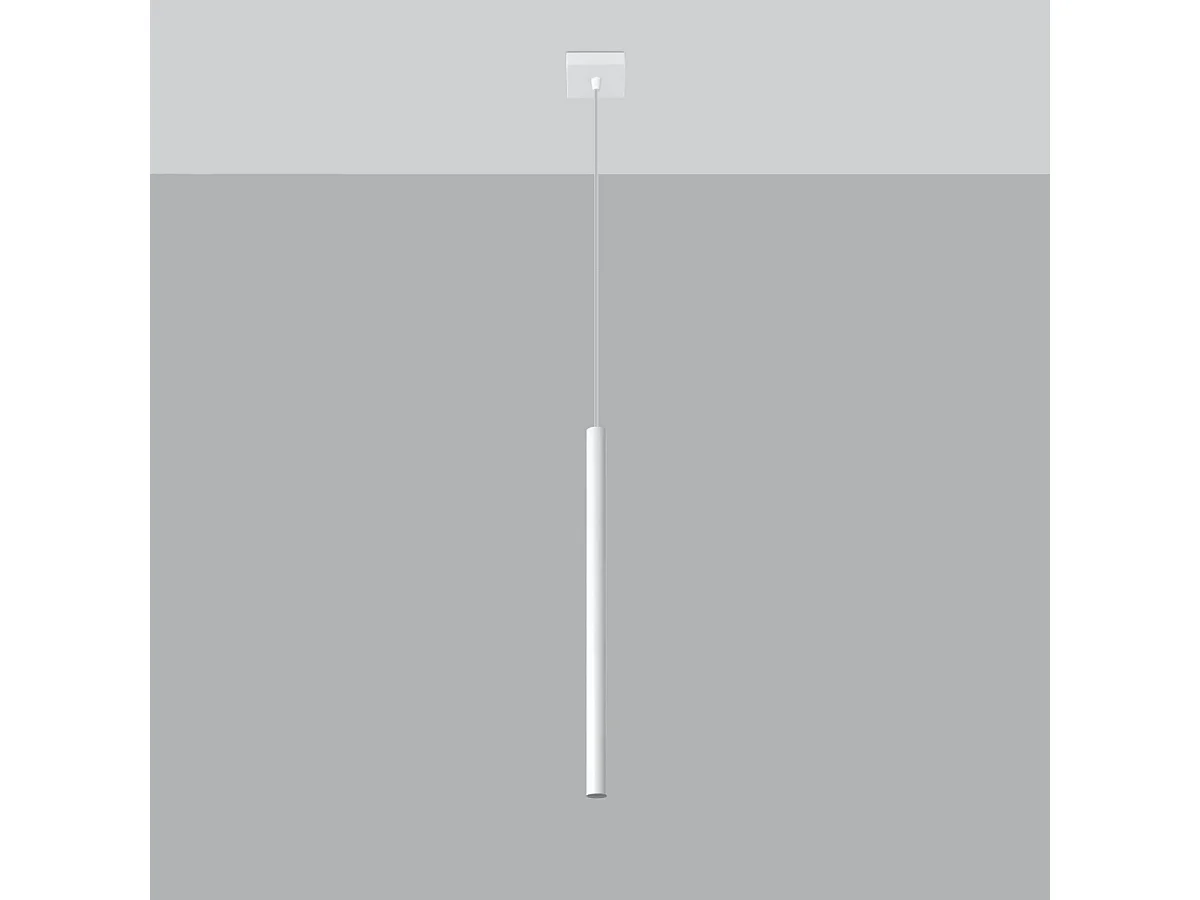 Lampy wiszące nowoczesny Brill, stal - 1 źródło światła 4000K - L.8 x H.100 cm - biały 4751477 - obrazek 1