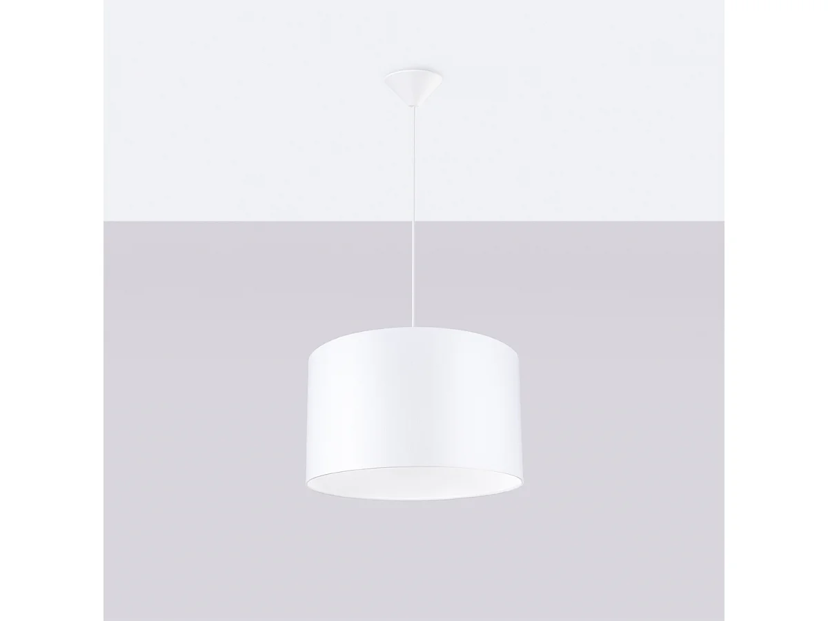Lampy wiszące minimalistyczny Gloxo, tkanina/PCV - 1 źródło światła 4000K - L.40 x H.88 cm - biały 4751486 - obrazek 1