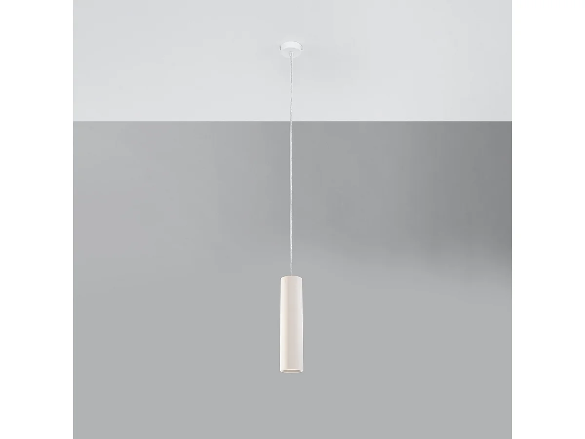 Lampy wiszące nowoczesny Neoic, ceramika - 1 źródło światła 4000K - L.8 x H.132 cm - biały 4751490 - obrazek 1