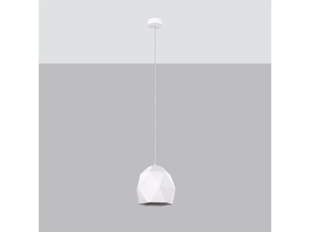 Lampy wiszące nowoczesny Mintx, ceramika - 1 źródło światła 4000K - L.20 x H.125 cm - biały 4751519 - obrazek 1